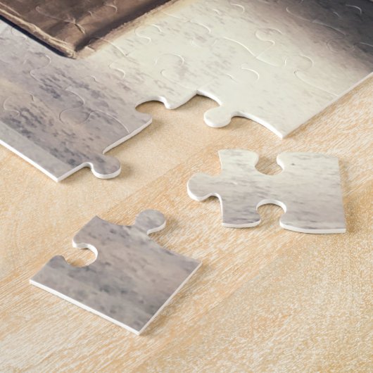 Kat in een doos. De Zen-kat-meester. Legpuzzel (Zijkant)