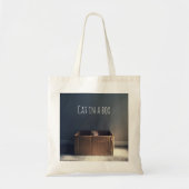 Kat in een doos. De Zen-kat-meester. Tote Bag (Voorkant)