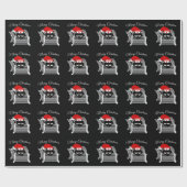 Kat in een doos grappige kerst cadeaupapier (Vlak)