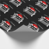 Kat in een doos grappige kerst cadeaupapier (Hoek)