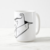 kat in een doos koffiemok (Voorkant rechts)