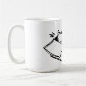 kat in een doos koffiemok (Links)