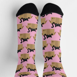 Kat in een doos Leuk Dier ontwerp Sokken