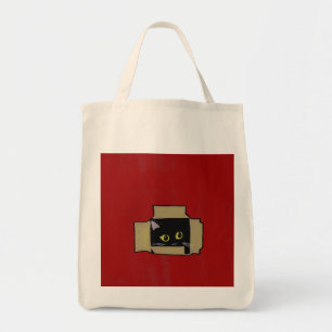 Kat in een doos tote bag