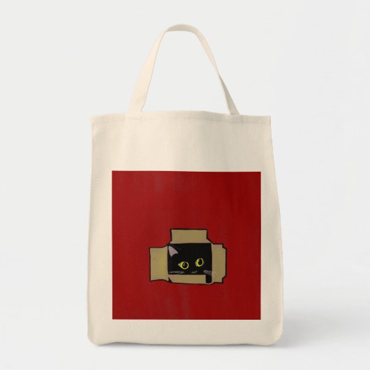 Kat in een doos tote bag (Voorkant)