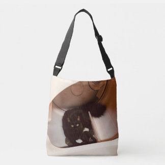 Kat in een droger crossbody tas