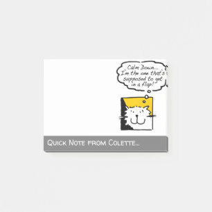 Kat in een Flap Cartoon Kat Lover Post-it® Notes
