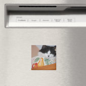 Kat in een fruitkam magneet (Insitu (Vaatwasser))