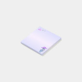 Kat in een hoed & vliegende schotels post-it® notes (Schuin)