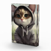 Kat in een hoodie fotoblokken (Rechts)