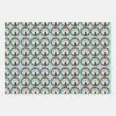 Kat in een kerstkrans inpakpapier vel (Voorkant)