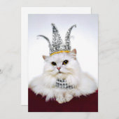 Kat in een kroon kaart (Voorkant / Achterkant)