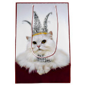 Kat in een kroon medium cadeauzakje (Achterkant)