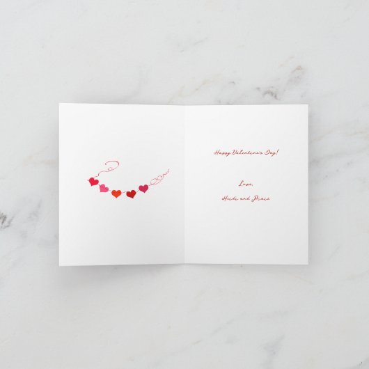 Kat in een mandje Valentijn Kaart (Binnen)