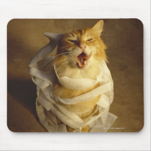 Kat in een medisch gaasje muismat