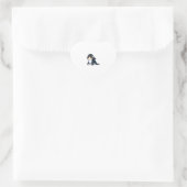 Kat in een orka kostuum hart sticker (Tas)