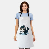 Kat in een orka kostuum schort (Gedragen)