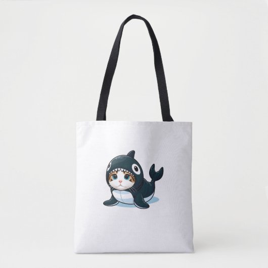 Kat in een orka kostuum tote bag (Voorkant)