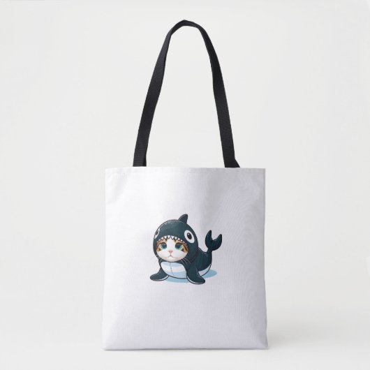 Kat in een orka kostuum tote bag (Voorkant)