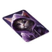  Kat in een Paarse Hoodie Magneet (Rechterzijde)