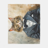 Kat in een pak fleece deken (Voorkant)