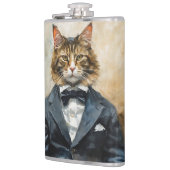 Kat in een pak heupfles (Links)