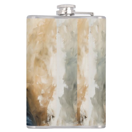 Kat in een pak heupfles (Achterkant)