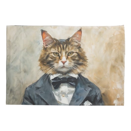 Kat in een pak kussensloop (Achterkant)