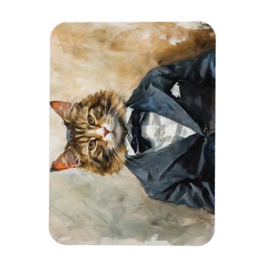 Kat in een pak magneet (Verticaal)