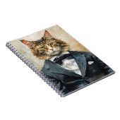Kat in een pak notitieboek (Rechterzijde)