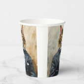 Kat in een pak papieren bekers (Rechts)