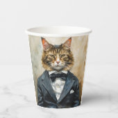 Kat in een pak papieren bekers (Voorkant)