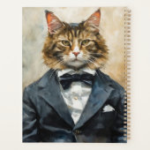 Kat in een pak planner (Achterkant)