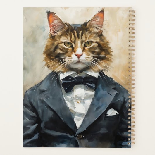 Kat in een pak planner (Achterkant)