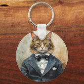 Kat in een pak sleutelhanger (Voorkant)