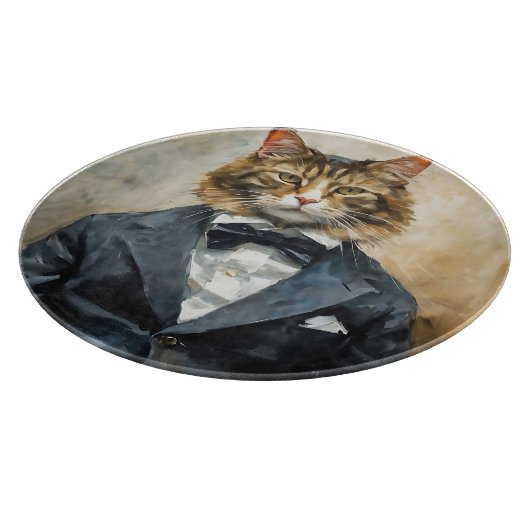 Kat in een pak snijplank (Hoek)