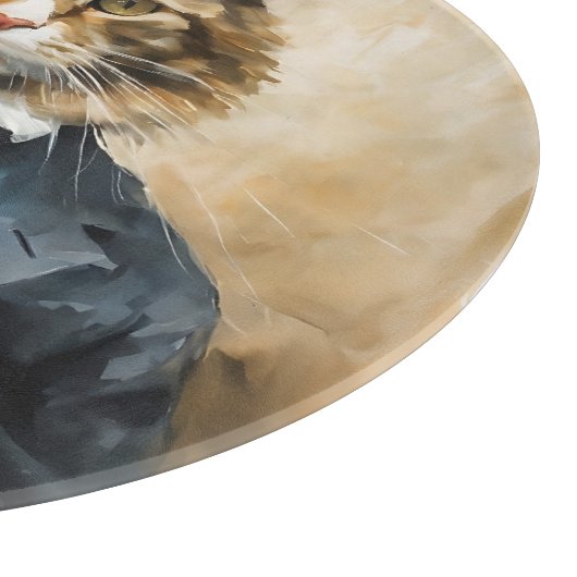 Kat in een pak snijplank (Hoek)