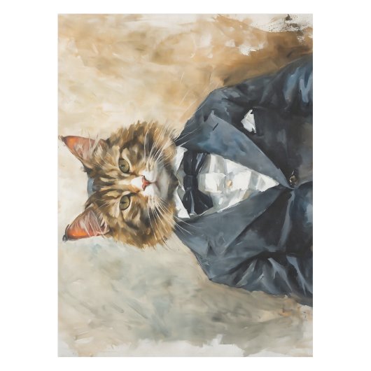 Kat in een pak tafelkleed (Voorkant)