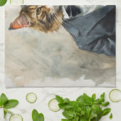 Kat in een pak theedoek (Gevouwen)