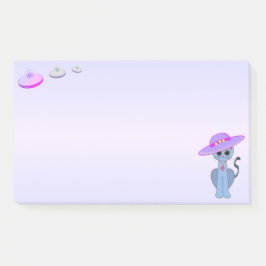 Kat in een Pet en vliegende schotels Post-it® Notes