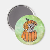 Kat in een pompoen magneet (Voorkant / Achterkant)