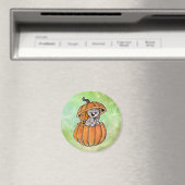 Kat in een pompoen magneet (Insitu (Vaatwasser))