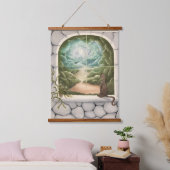 Kat in een Raam Hangend Wandkleed (Slaapkamer)