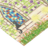 Kat in een raam tafelkleed (Gekanteld)