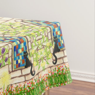 Kat in een raam tafelkleed