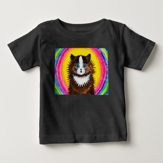 Kat in een regenboog, Louis Wain Baby T-Shirt (Voorkant)