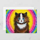 Kat in een regenboog, Louis Wain Briefkaart (Voorkant / Achterkant)
