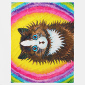 Kat in een regenboog, Louis Wain Fleece Deken (Voorkant)