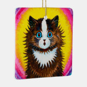 Kat in een regenboog, Louis Wain Keramisch Ornament (Rechts)