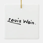 Kat in een regenboog, Louis Wain Keramisch Ornament (Achterkant)